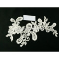 Hot sale elegant embroidery lace fabric for wedding dresses factory